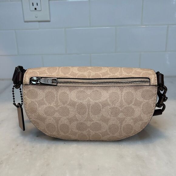 Coach Purse Leather Floral Bethany Belt Bag Signature Canvas Blossom Print NWOT - Picture 6 of 16